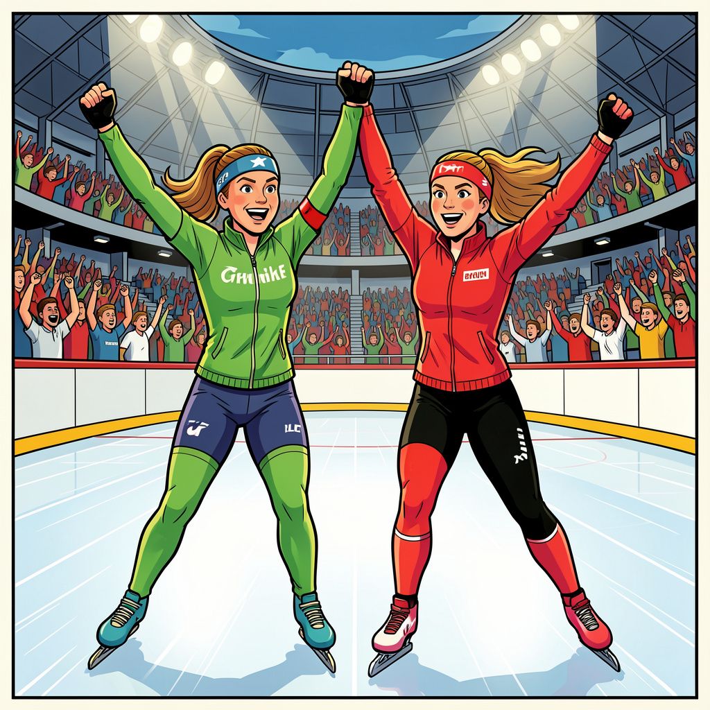 Marijke Groenewoud grijpt de winst op de 3.000 meter in Thialf terwijl Gioya Lancee opnieuw stunt.
