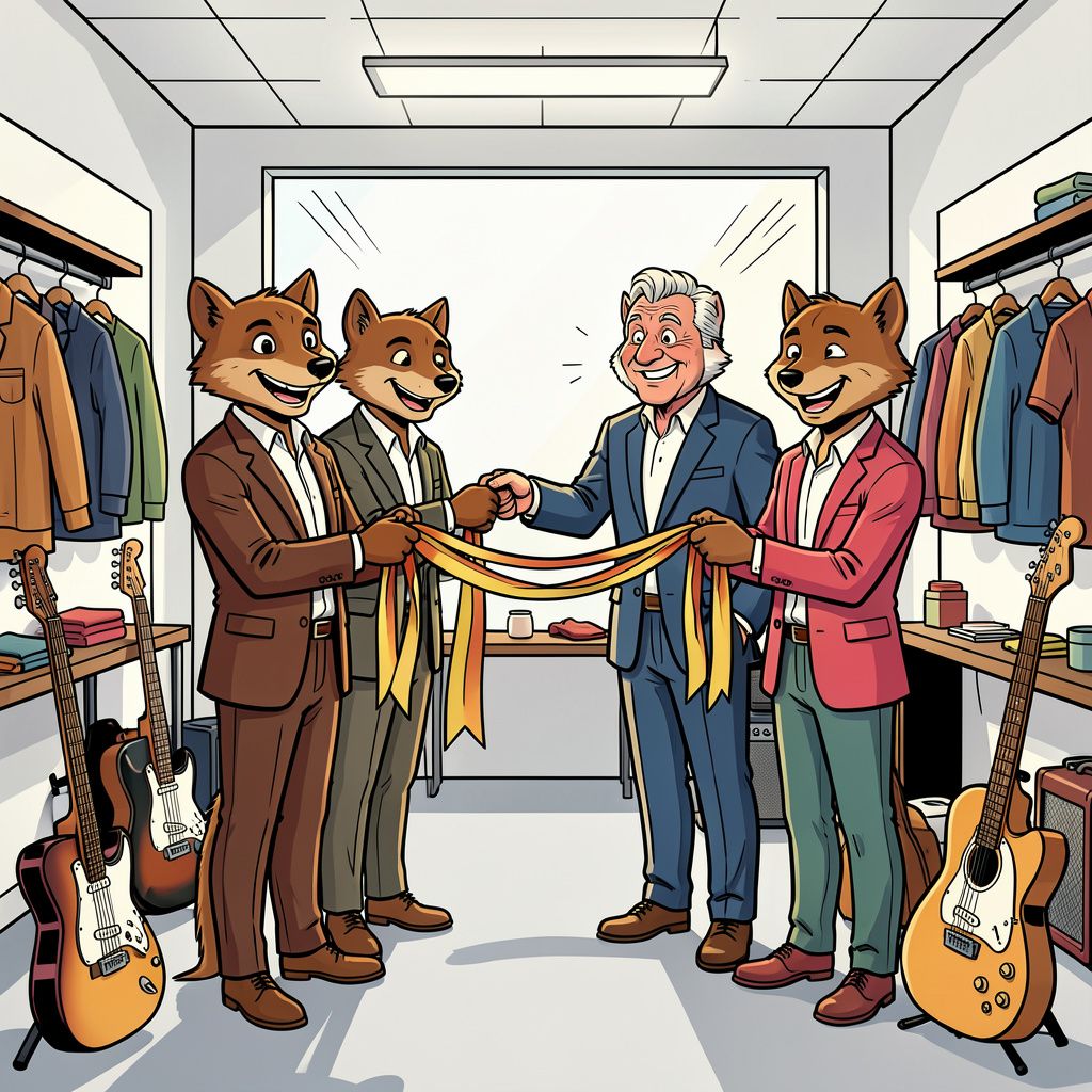 burgemeester verrast de mannen van Racoon vlak voor hun optreden met een koninklijk lintje.