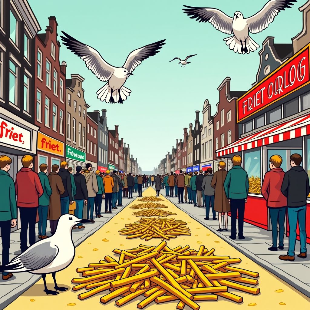 Amsterdamse buurtbewoners voeren frietoorlog tegen TikTok-toerisme