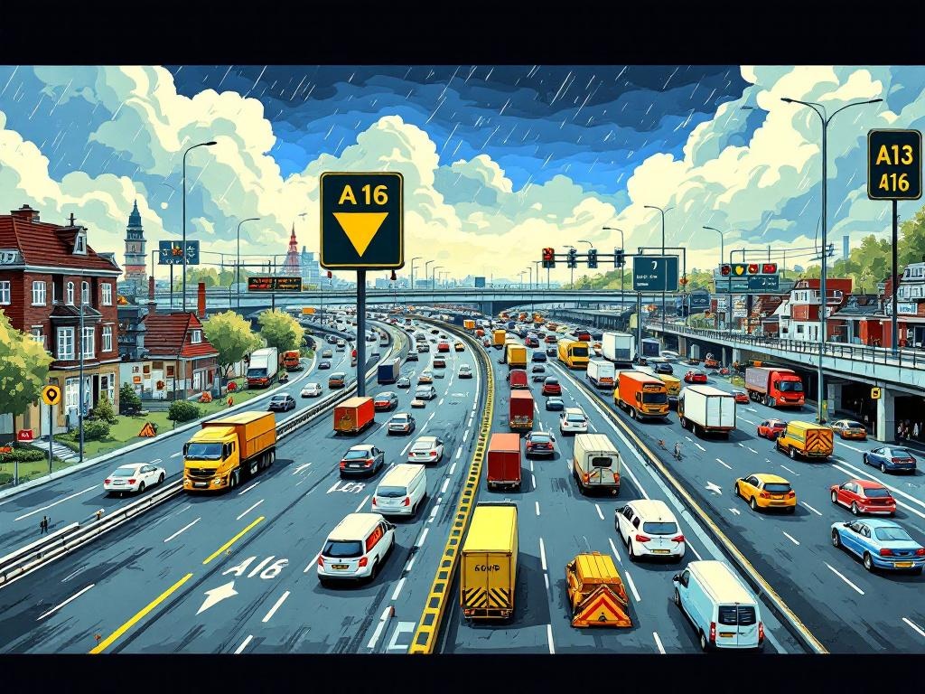 Nederlandse wegen kreunen onder perfecte storm van slecht weer en vakantiedrukte