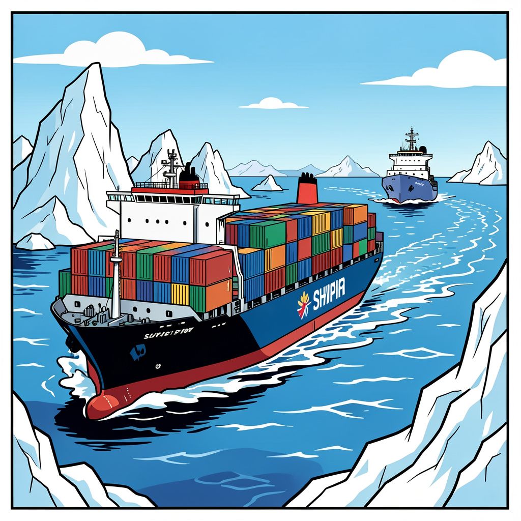 Zuid-Korea stuurt vandaag een containerschip via de Noordpool om het onrustige Midden-Oosten te omzeilen.