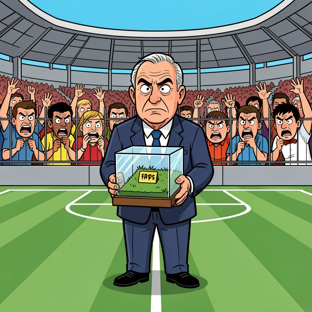 De FIFA verkoopt nu al stukjes gras van de nog ongespeelde WK-finale voor honderden euro's.
