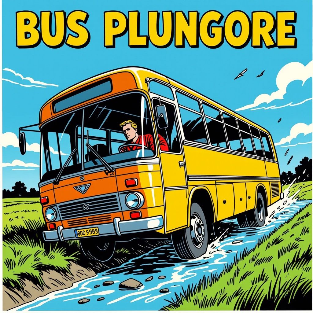 Buschauffeur wordt onwel en rijdt sloot in bij Heinenoord