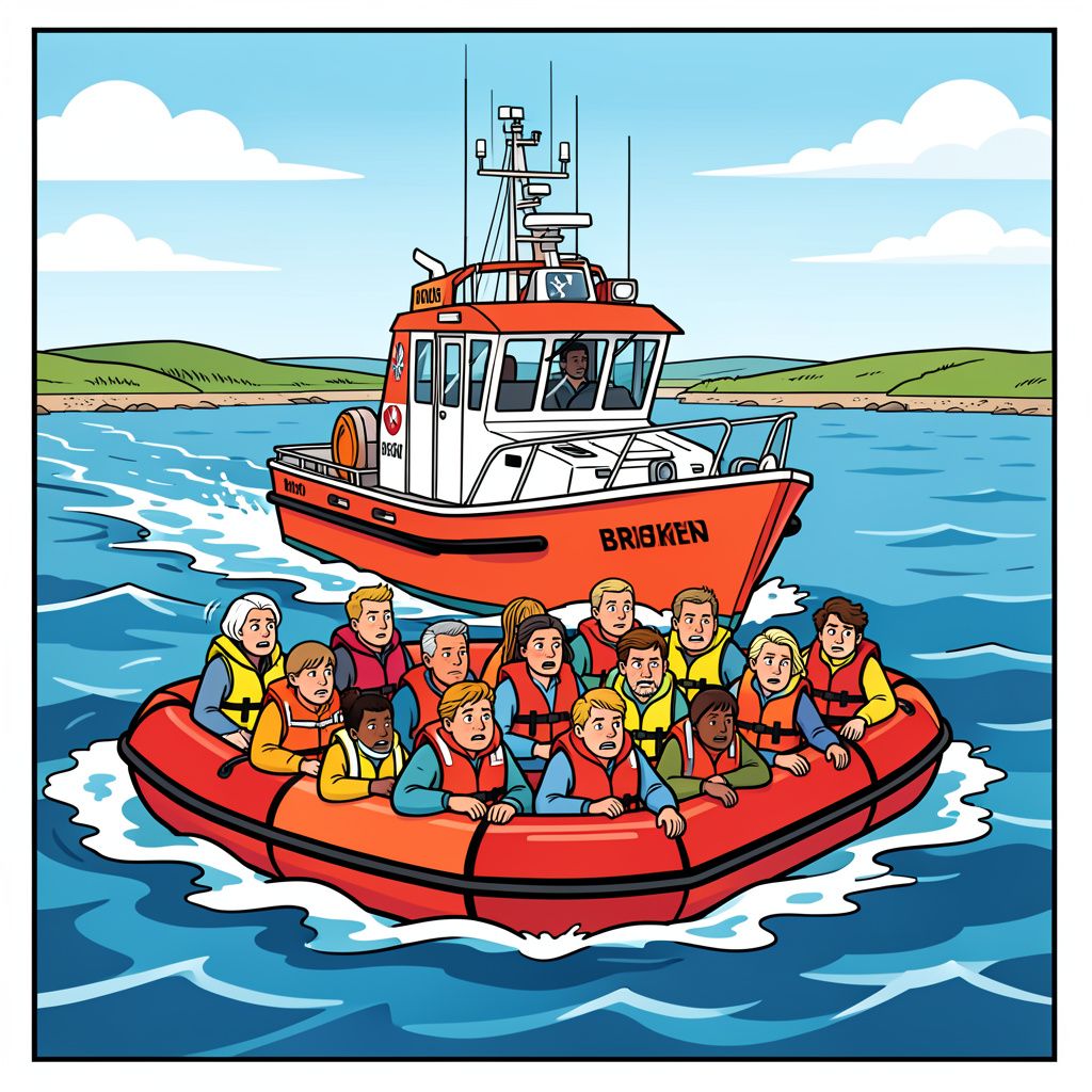 Hulpdiensten onderscheppen verdwaalde rubberboot met tientallen opvarenden voor de kust van Zeeland.