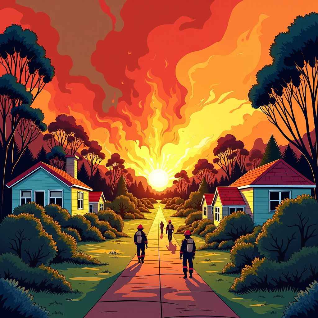 Vuurzee vernietigt zestien huizen terwijl duizenden Australiërs vluchten voor bosbranden