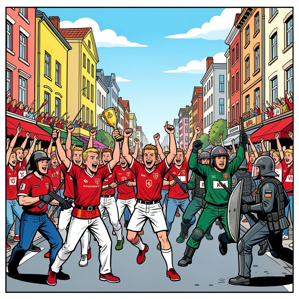 ME voert charges uit toen ADO-supporters massaal de binnenstad intrekken na kampioenschap