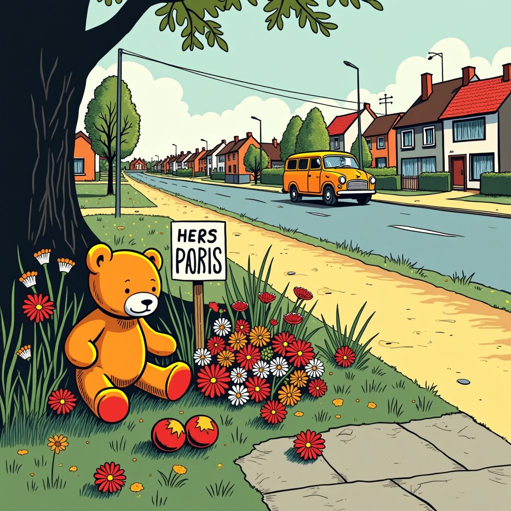 Een bloemenzee markeert de plek waar 18-jarige Lotte vrijdagnacht omkwam bij een verkeersongeval in Amersfoort