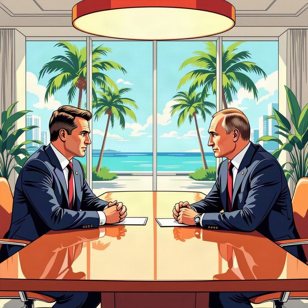 President Zelensky reist in december naar Miami voor een ontmoeting met aartsvijand Poetin.