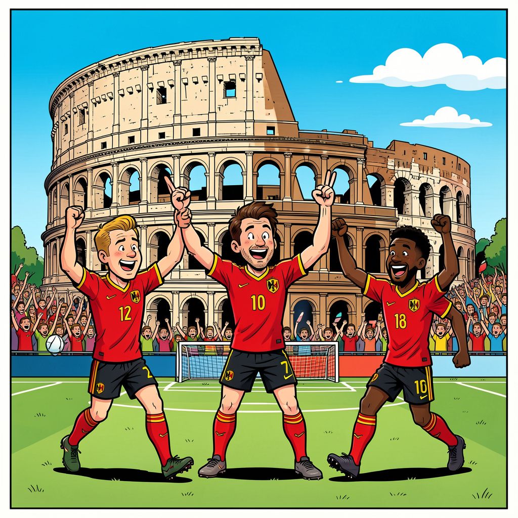 Mark van Bommel debuteert als bondscoach van België met een historische overwinning in Rome.