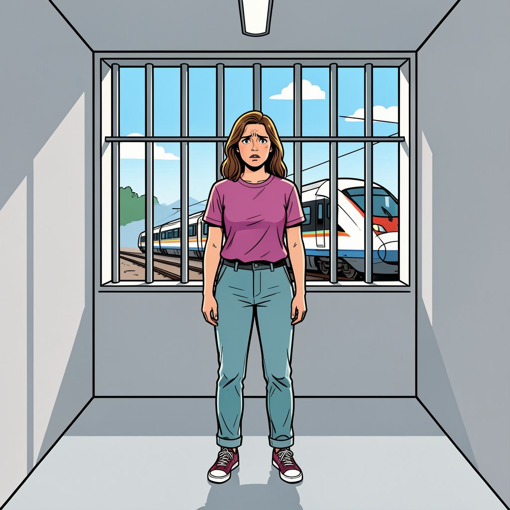 Een treinreis naar Duitsland eindigt voor een Nederlandse vrouw direct in de gevangenis.