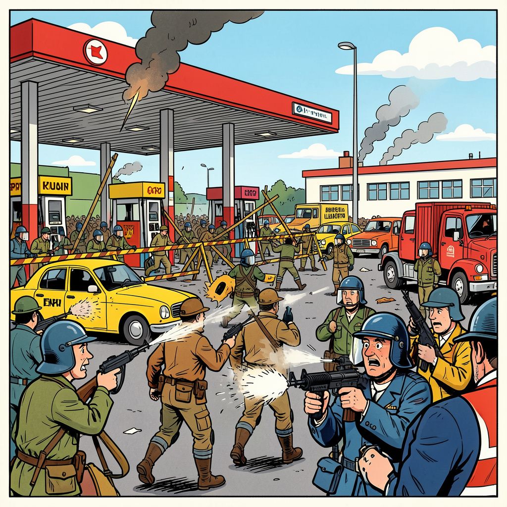 Ierland staat op de rand van totale chaos door brandstofprotesten