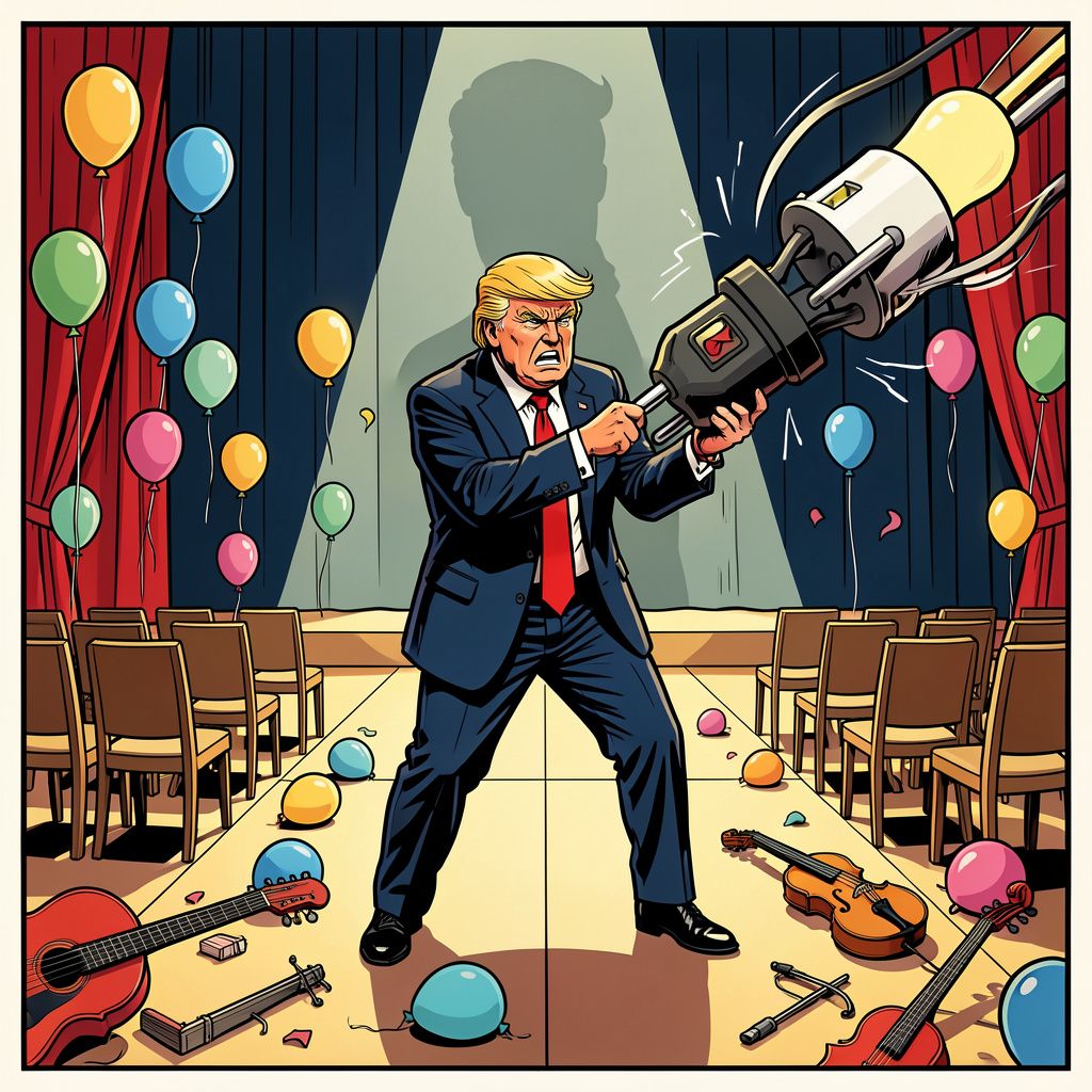 Trump gooit eigen jubileumfeest omver en belooft groter te zijn dan Elvis