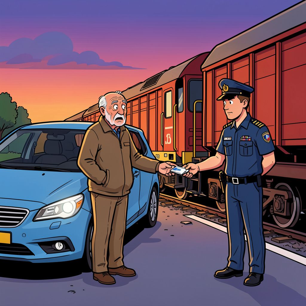 Een tachtigjarige man botst in Dieren op een goederentrein als hij zijn vrouw ophaalt.