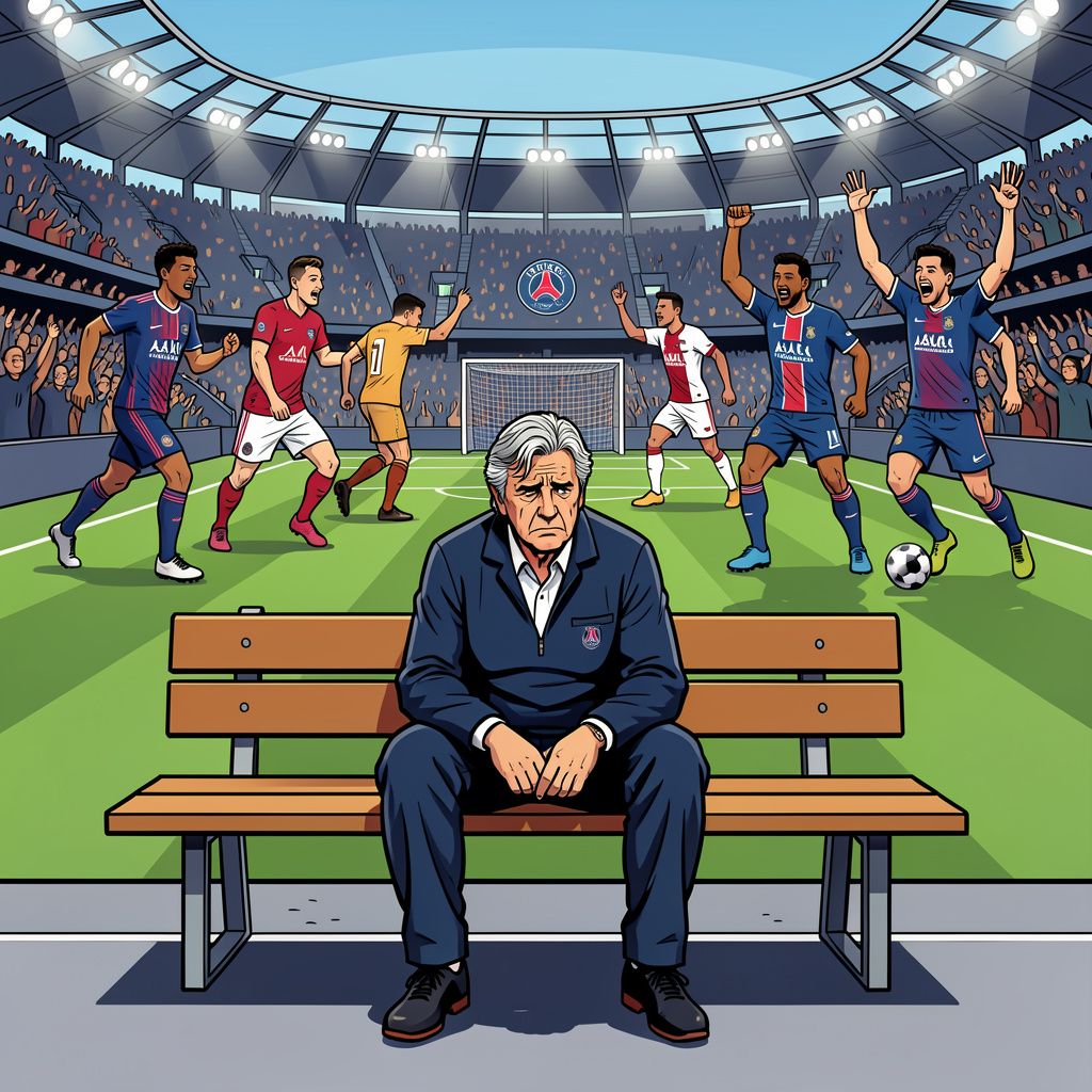 De miljoenenploeg van Paris Saint-Germain zakt door het ijs na een pijnlijke thuisnederlaag tegen AS Monaco.