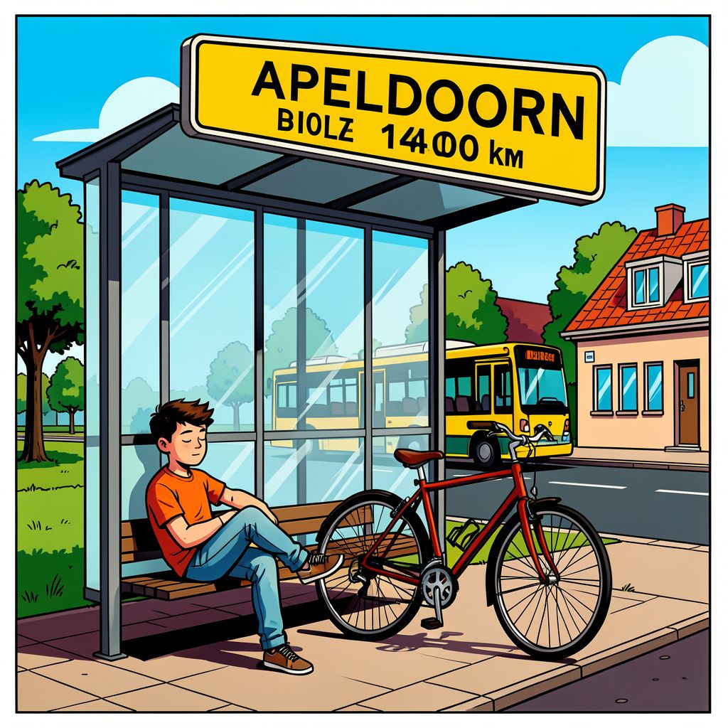 Apeldoornse tiener fietst 1400 kilometer naar Polen en wordt slapend gevonden bij bushalte