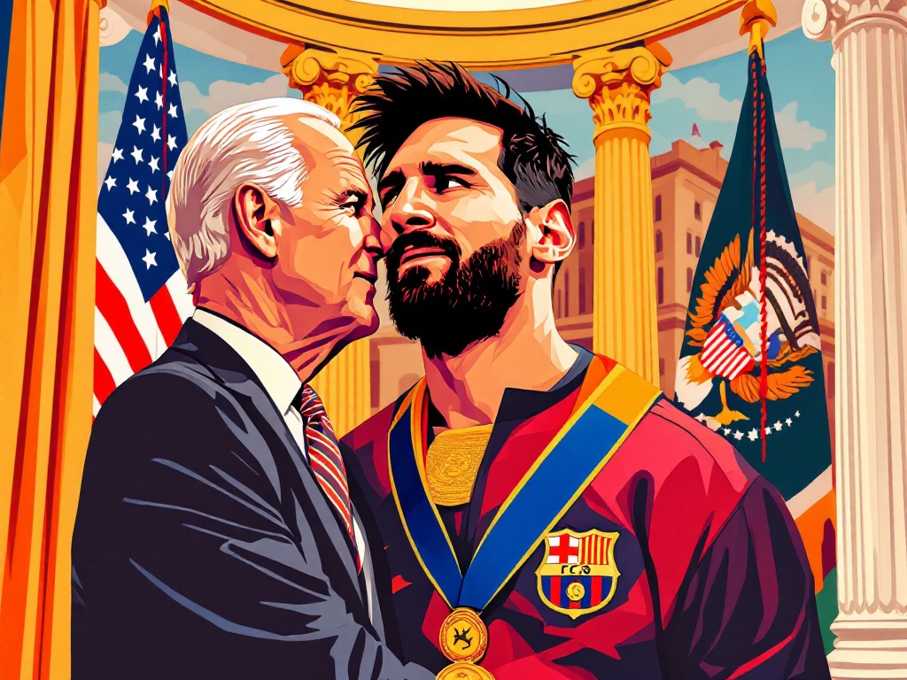 Lionel Messi ontvangt de Presidential Medal of Freedom