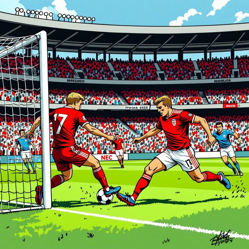 Twente en NEC maken er een thriller van maar eindigen gelijk in de strijd om Europa