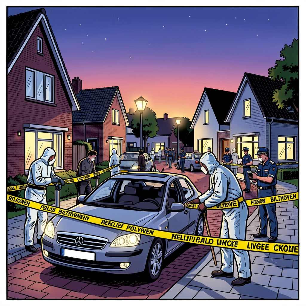 De politie ontruimt tientallen woningen in Bilthoven vanwege een verdachte auto met mogelijk gevaarlijke stoffen.