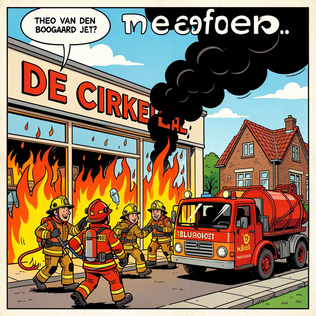 Brandweer vecht hele nacht om kringloopwinkel De Cirkel in Deventer te redden van verwoestende vlammen