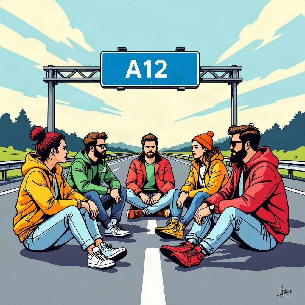 Klimaatactivisten blokkeren de A12 na felle interne discussie over een dodelijk ongeluk.