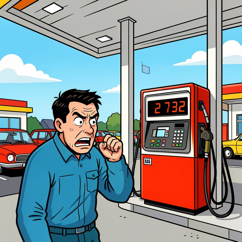 De Nederlandse benzineprijs schiet naar een recordhoogte van 2,732 euro per liter.