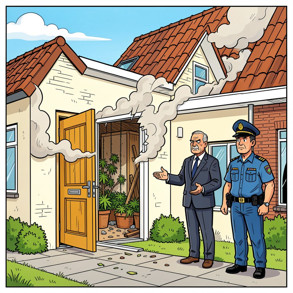 Een Veenendaals huis is voor drie maanden gesloten nadat een harde klap de voordeur wegblies.