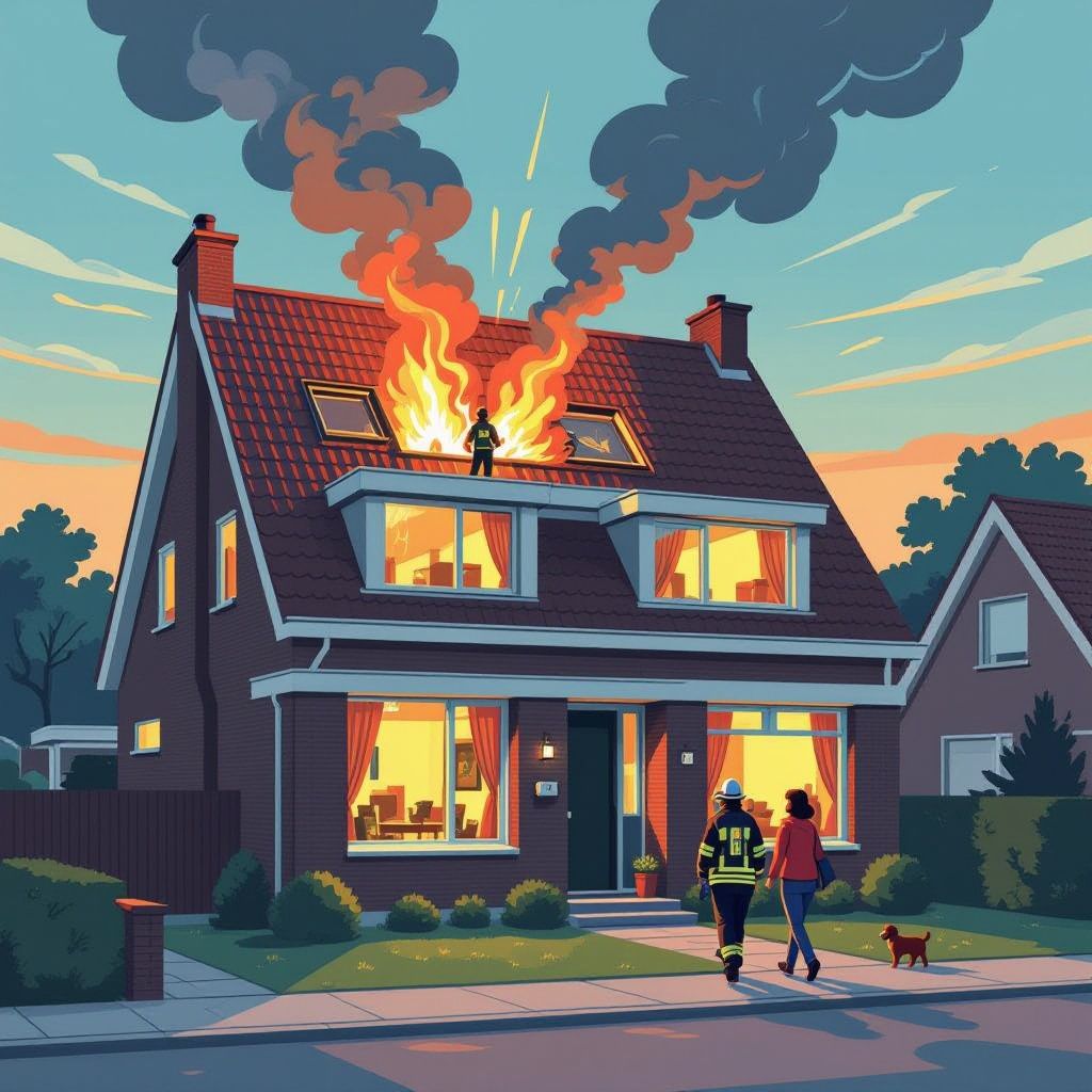 Rookmelder voorkomt ergere brand in Voorhout: bewoners ontsnappen net op tijd