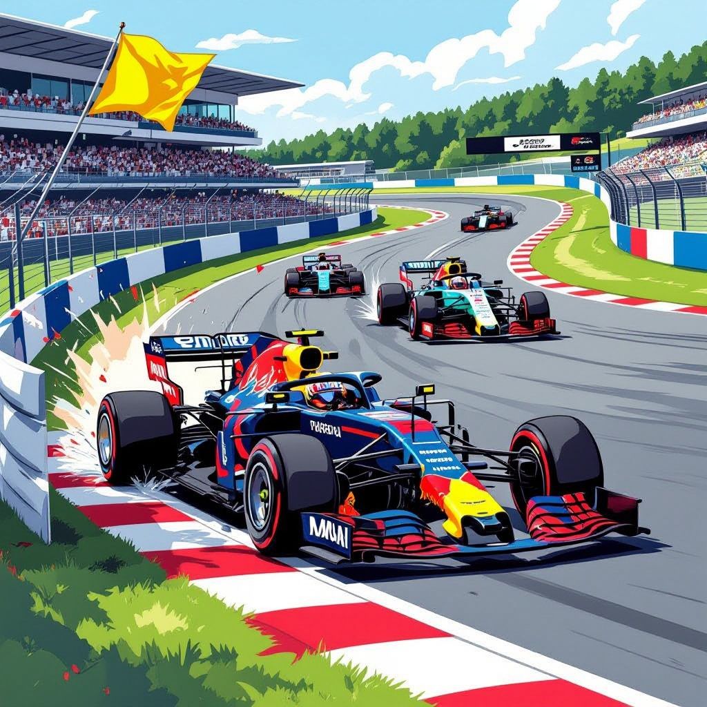 Max Verstappen vliegt hard de muur in en schenkt George Russell zo de poleposition.