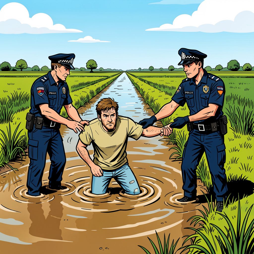 Politie pakt vluchtende verdachte in het water op na dodelijke overval in Schagen.