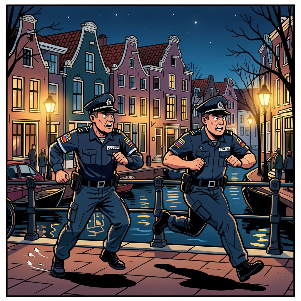 Agenten horen geschreeuw vanaf de Prinsengracht en rennen direct af op een zware steekpartij