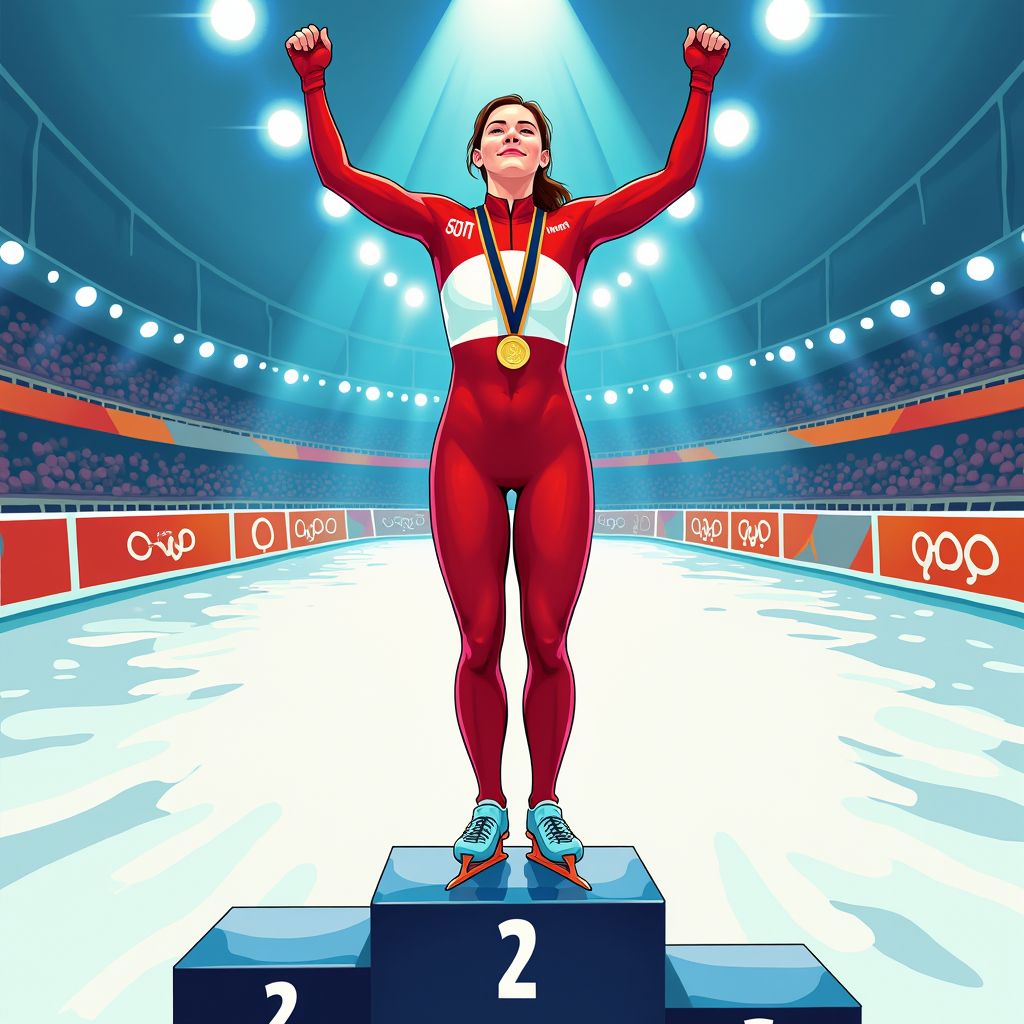 Joy Beune breekt persoonlijk record en wint goud op snelste ijs ter wereld