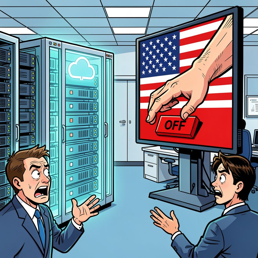 Driekwart van de Europese bedrijven vreest dat Amerika de digitale stekker eruit trekt.