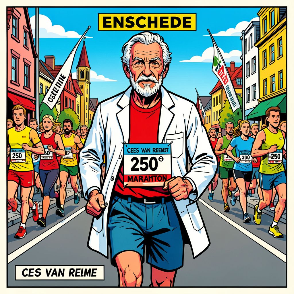 Deze 73-jarige huisarts loopt morgen zijn 250ste marathon in eigen stad