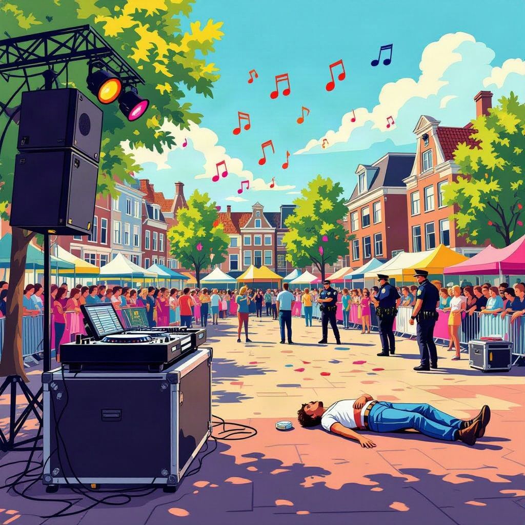 De muziek speelde langer door na een heftige steekpartij in het centrum van Emmeloord.