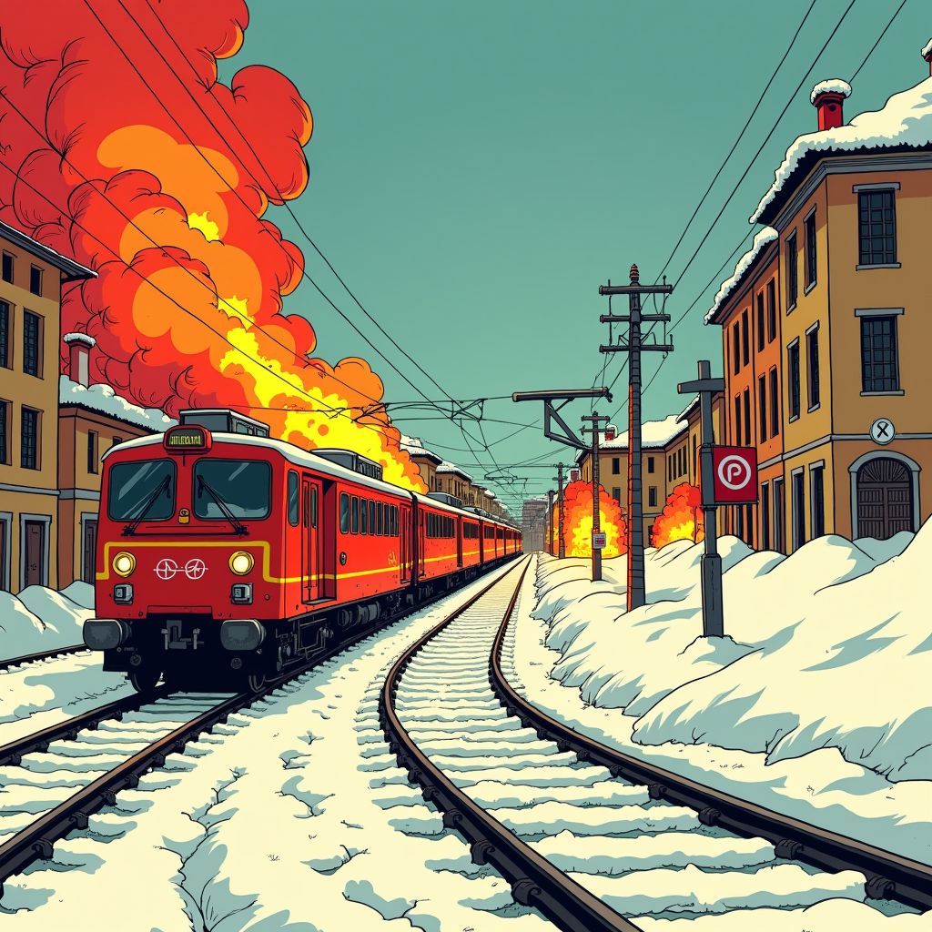 Anarchisten blazen spoorlijn op tijdens openingsdag Winterspelen 2026