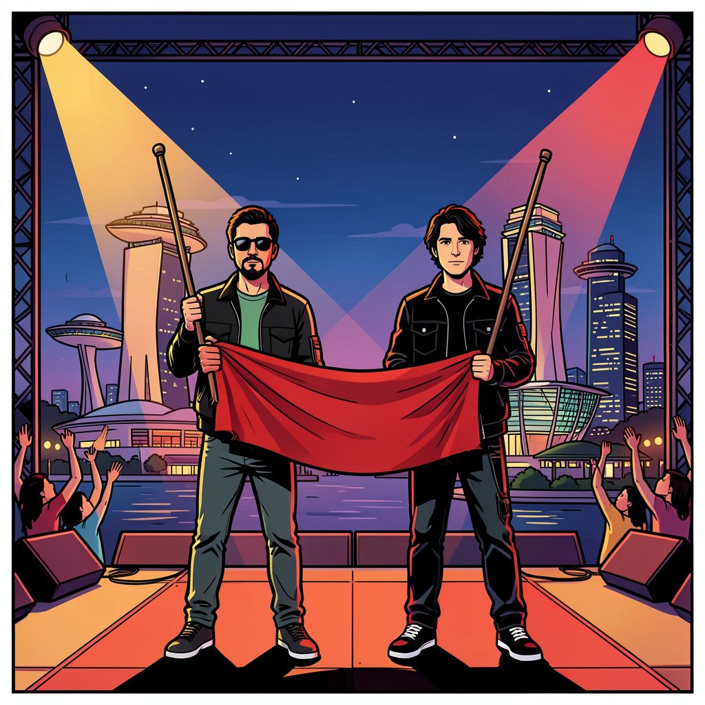 De Britse band Massive Attack is voorgoed verbannen uit Singapore na een politiek statement op het podium.