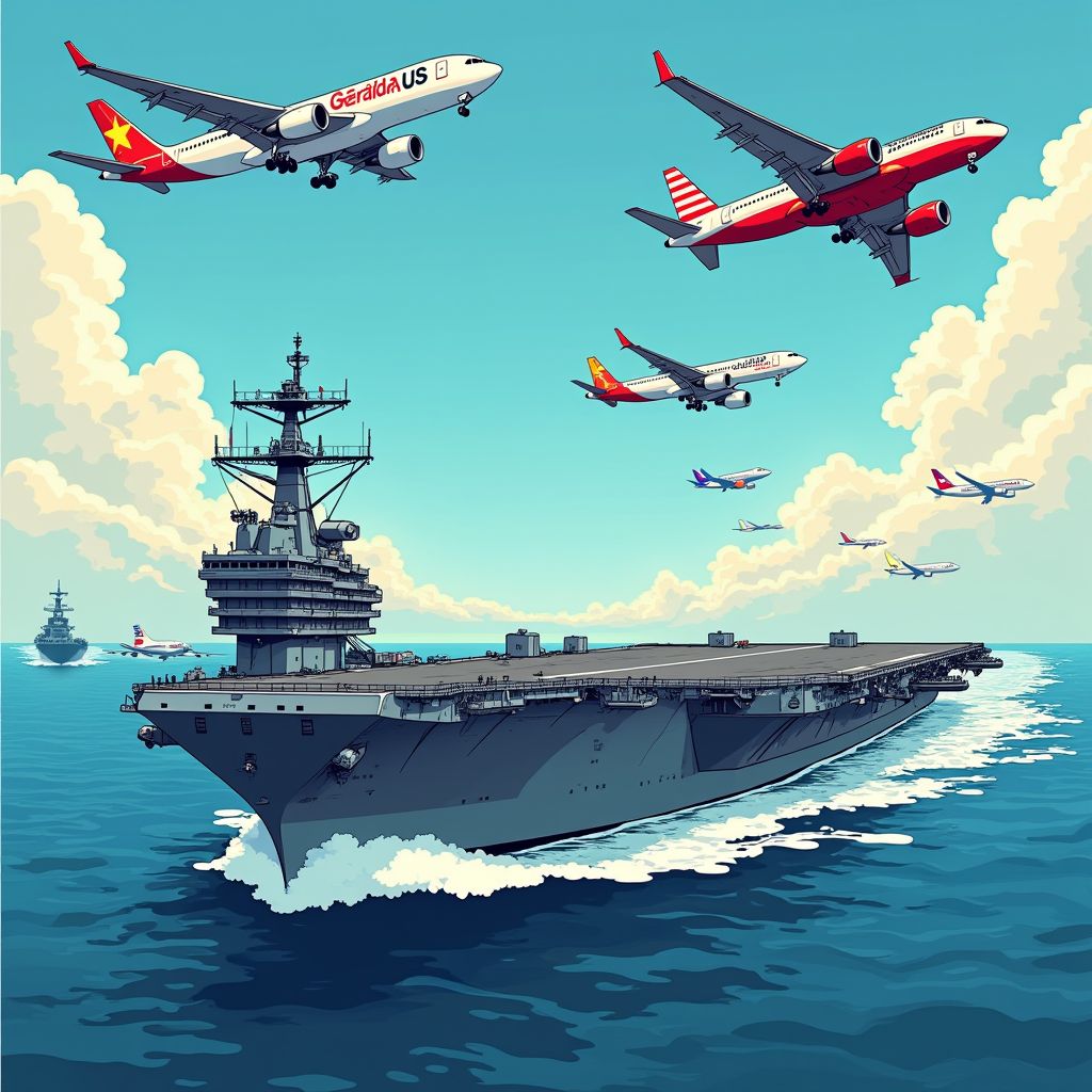 Amerika stuurt 's werelds grootste vliegdekschip naar Venezuela terwijl luchtvaartmaatschappijen massaal vluchten annuleren