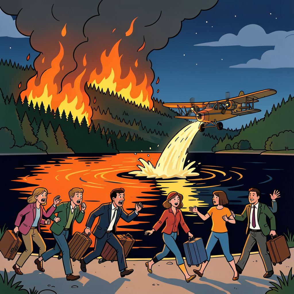 Een grote bosbrand bij het populaire Gardameer dwingt tweehonderd toeristen tot een nachtelijke vlucht.