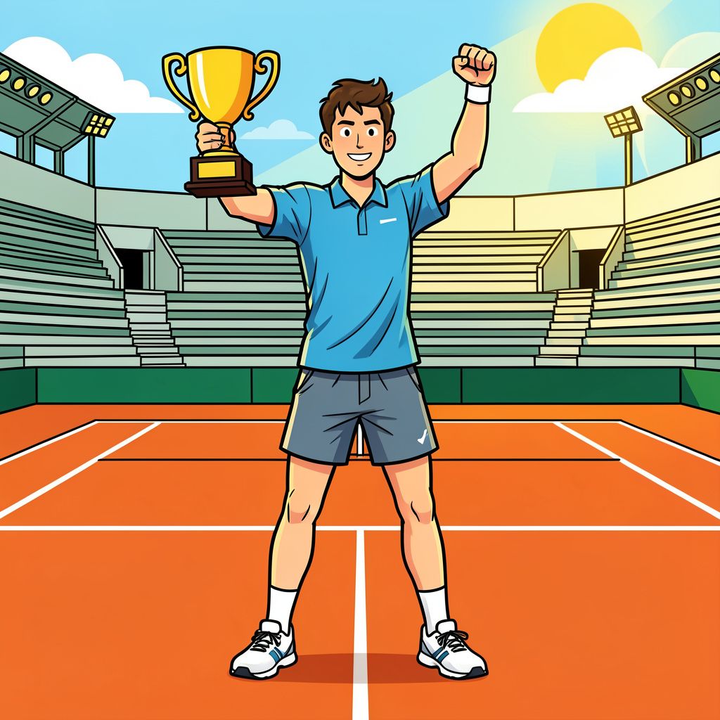 De zoon van Richard Krajicek wint een grote tennisfinale onder de achternaam van zijn moeder.
