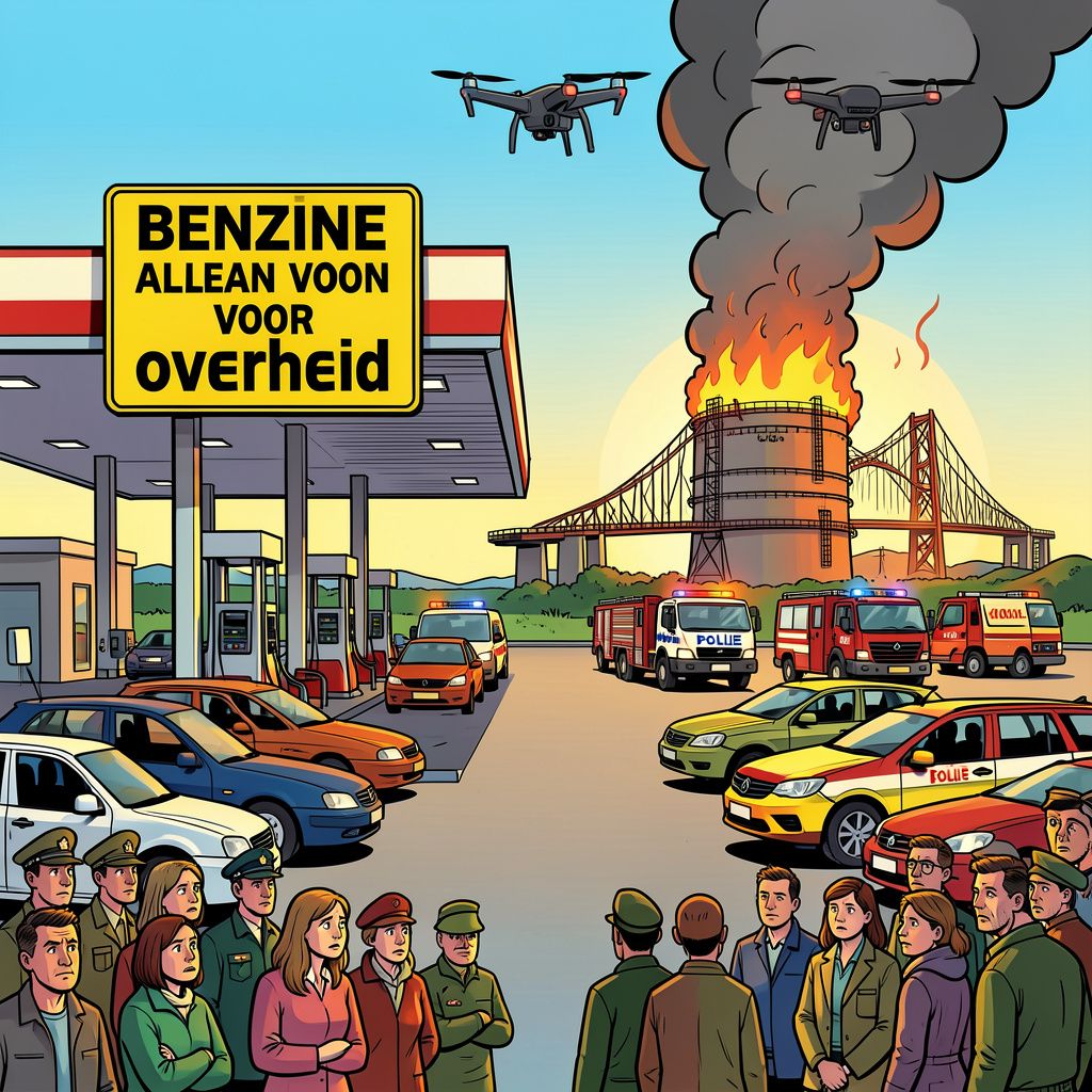 crimea staat stil: benzine alleen nog voor de overheid na droneaanvallen