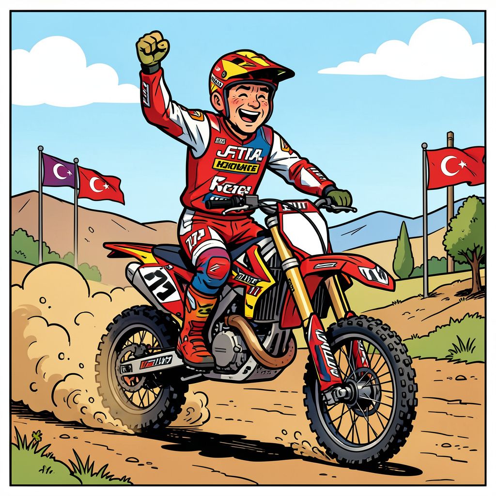 Jeffrey Herlings kroont zich in Turkije na een slapeloze nacht tot zesvoudig wereldkampioen motorcross.