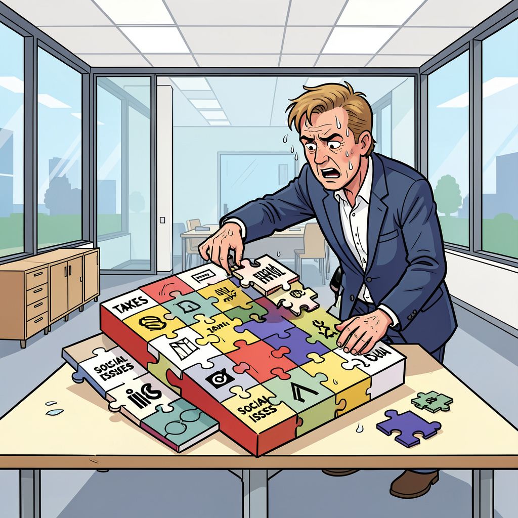 Premier Jetten zoekt koortsachtig steun voor een miljardenpuzzel vol politieke breekpunten.