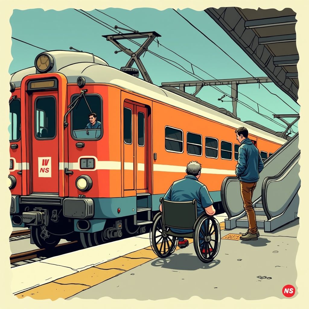 NS laat reizigers met beperking letterlijk achter op het perron
