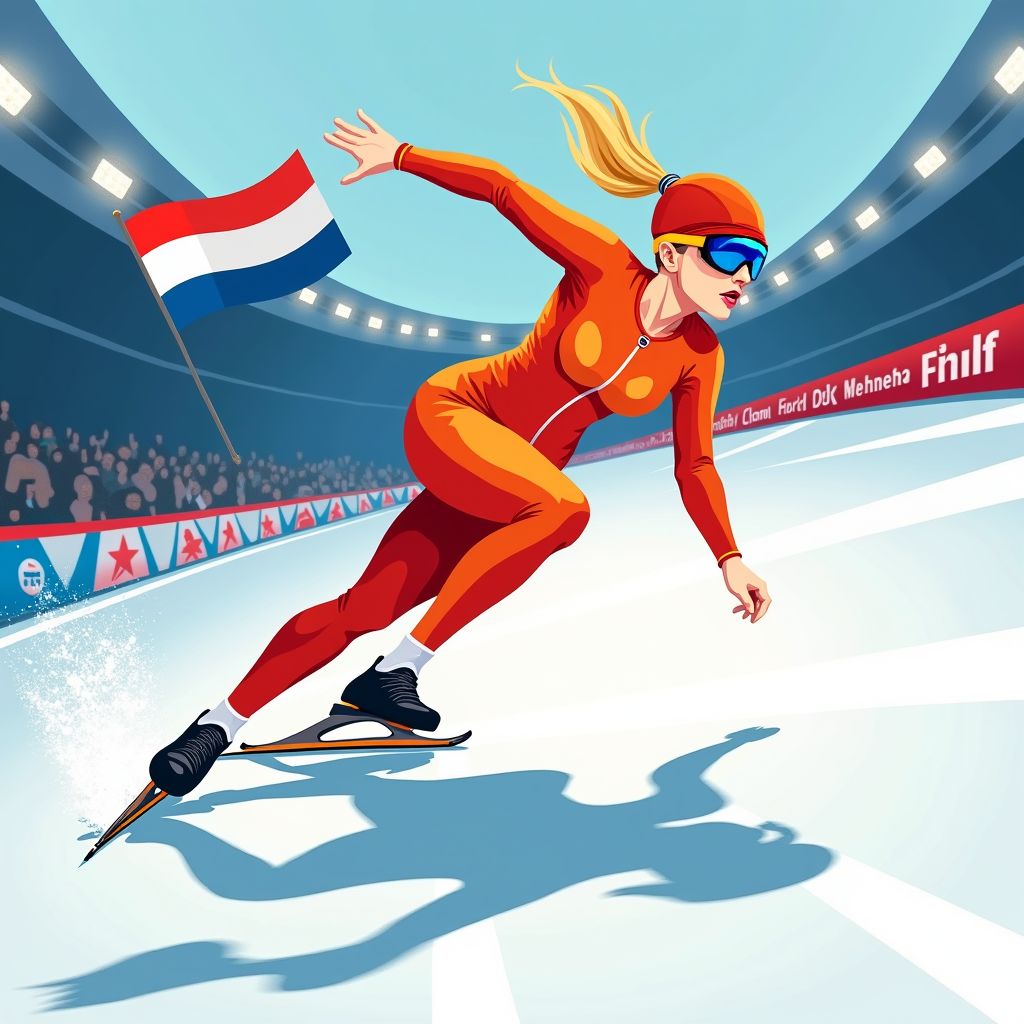 Femke Kok schrijft geschiedenis met haar vijfde 500 meter zege op rij in Heerenveen.