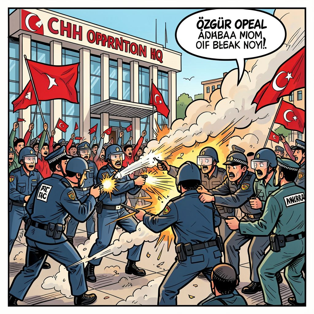 Turkse politie bestormt oppositiehoofdkwartier met traangas na rechtbankuitspraak