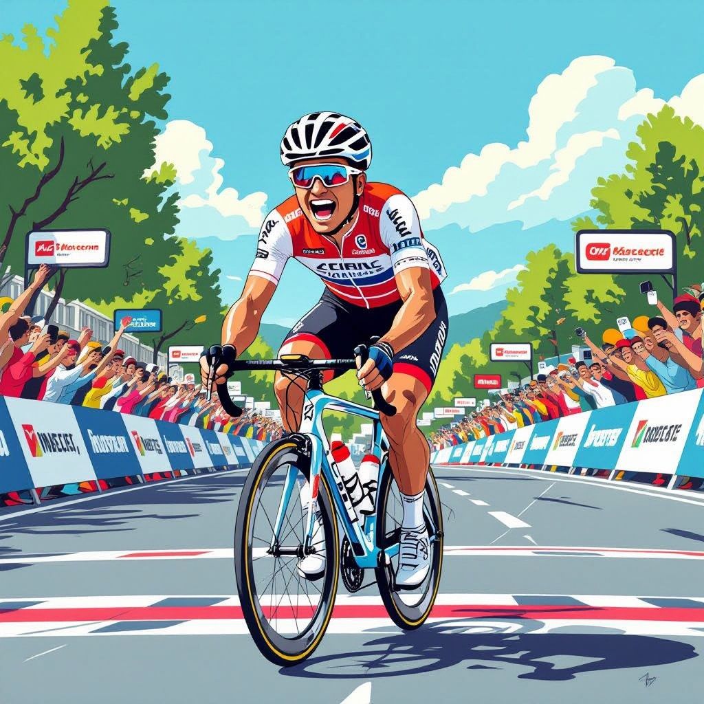 De jonge Mexicaan Isaac del Toro sprint naar een historische zege in de Tour de France.