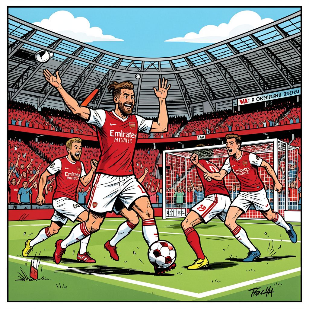 VAR redt Arsenal in de allerlaatste seconde en houdt titelrace levend