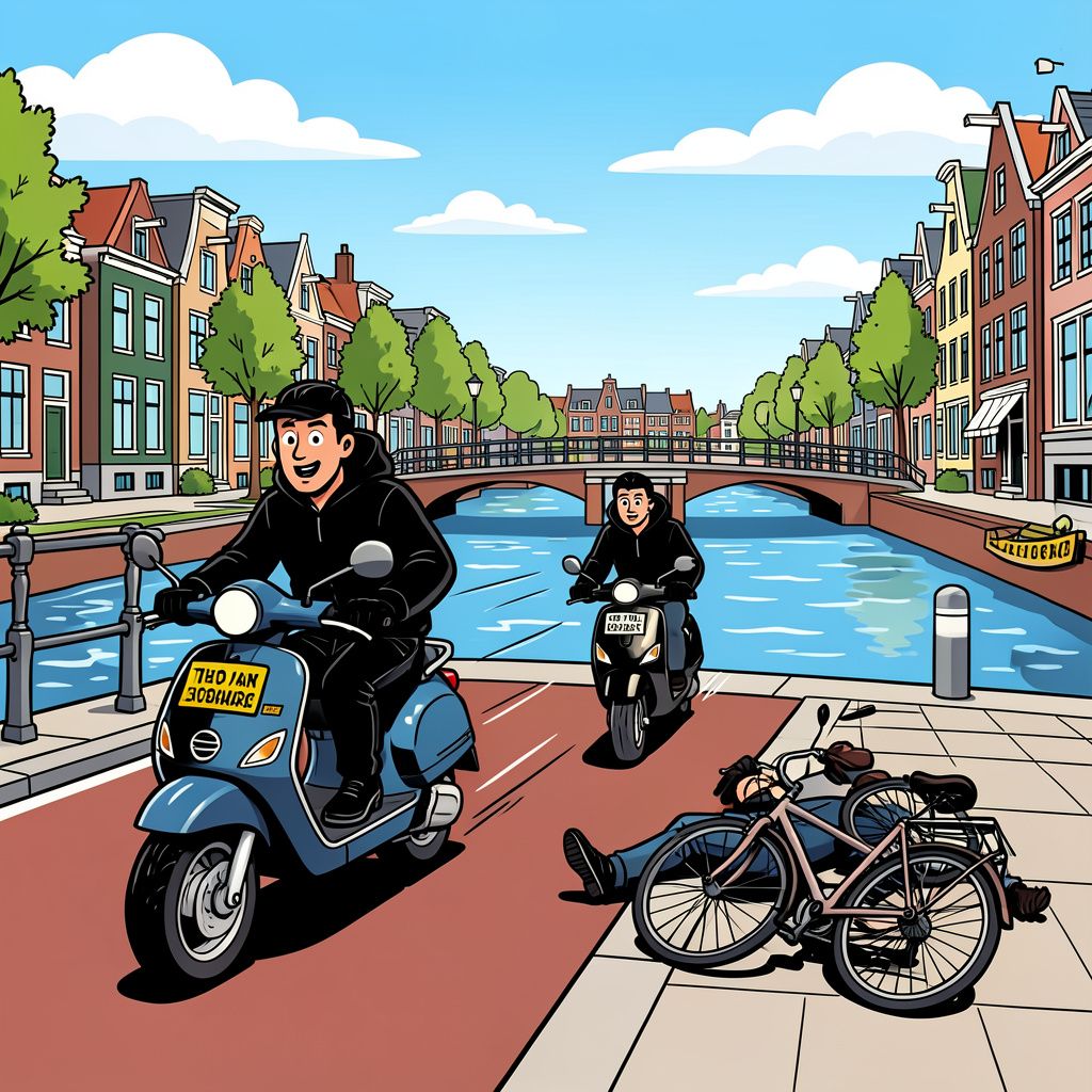 twee scooterrijders laten gewonde vrouw aan haar lot over na harde klap in nieuwegein.