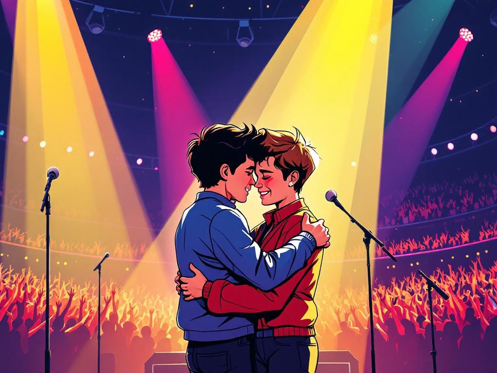 twee nederlandse popsterren huilen samen op podium ziggo dome