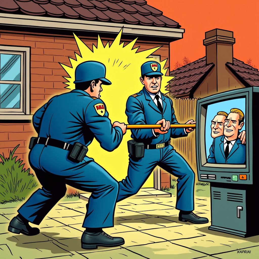 Politie breekt met stormram huis open en vindt beelden van gemaskerde mannen op tv van verdachte